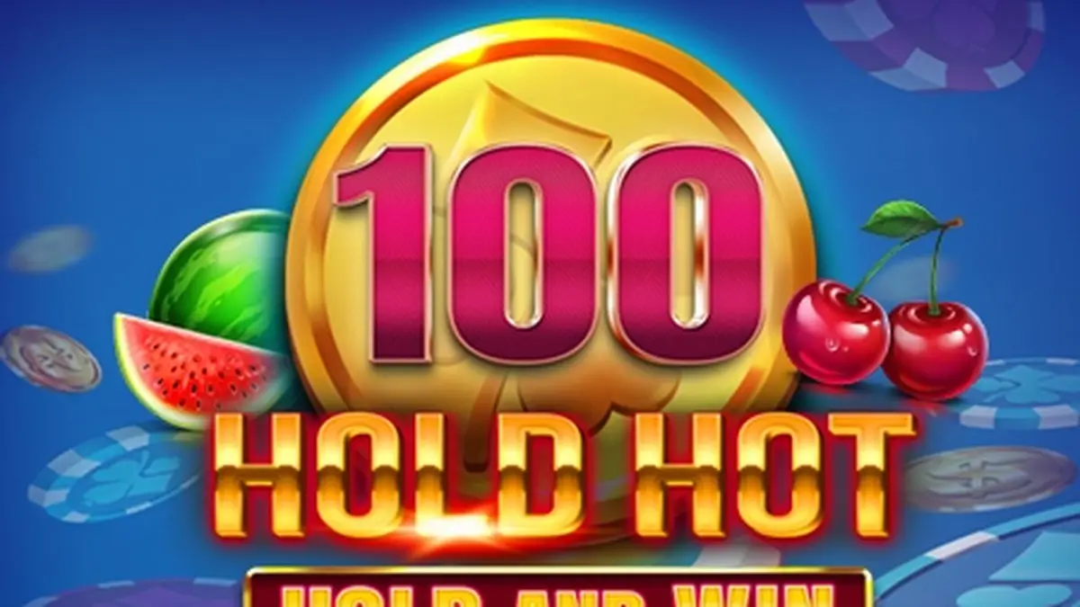 Tampilan antarmuka permainan slot 100 Hold Hot Hold and Win dengan tema buah yang cerah